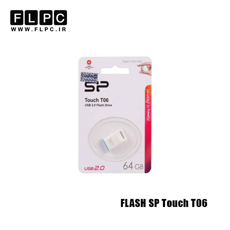 فلش مموری 64 گیگابایت Silicon Power مدل TOUCH T06 سفید