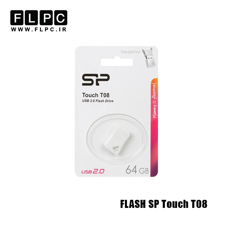 فلش مموری 64 گیگابایت Silicon Power مدل TOUCH T08 سفید