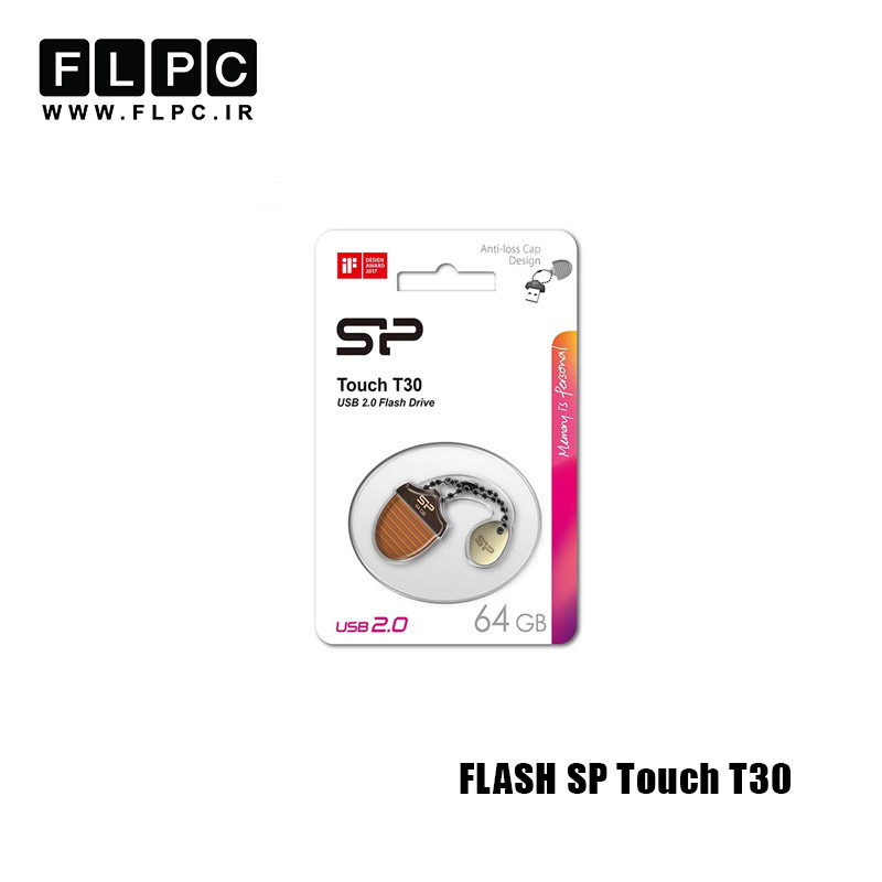 فلش مموری 64 گیگابایت Silicon Power مدل TOUCH T30 قهوه ای