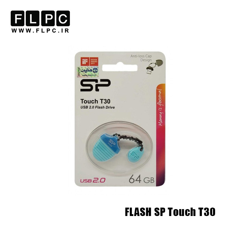 فلش مموری 64 گیگابایت Silicon Power مدل TOUCH T30 آبی