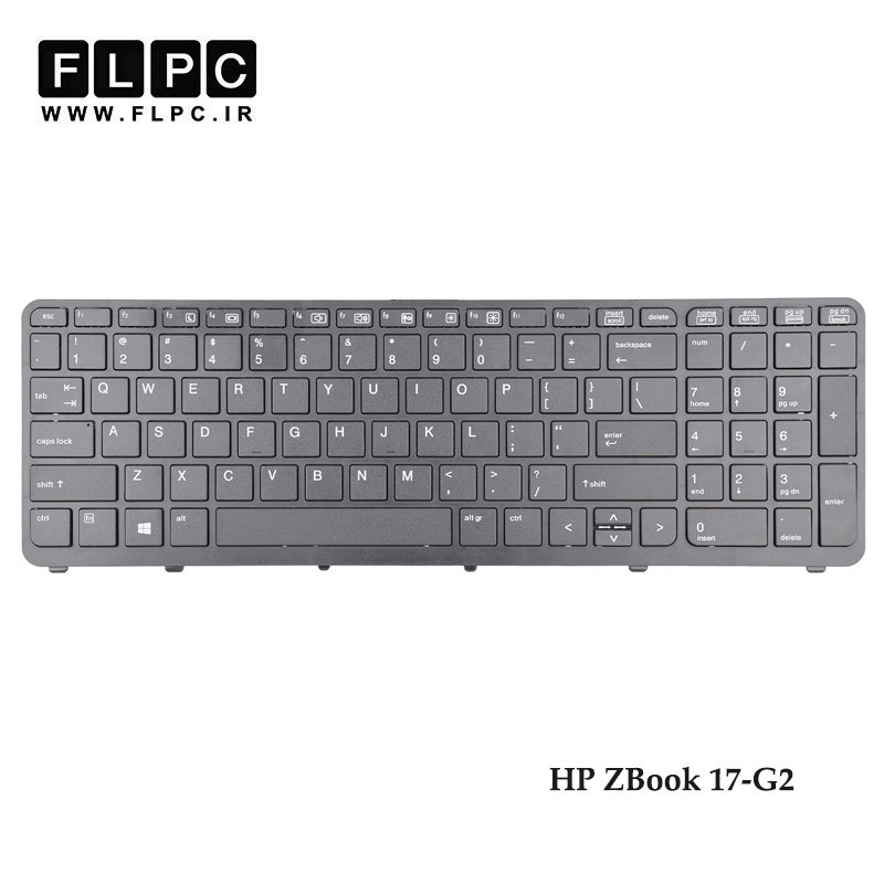کیبورد لپ تاپ اچ پی HP ZBook 17-G2 مشکی- اینترکوچک- بافریم
