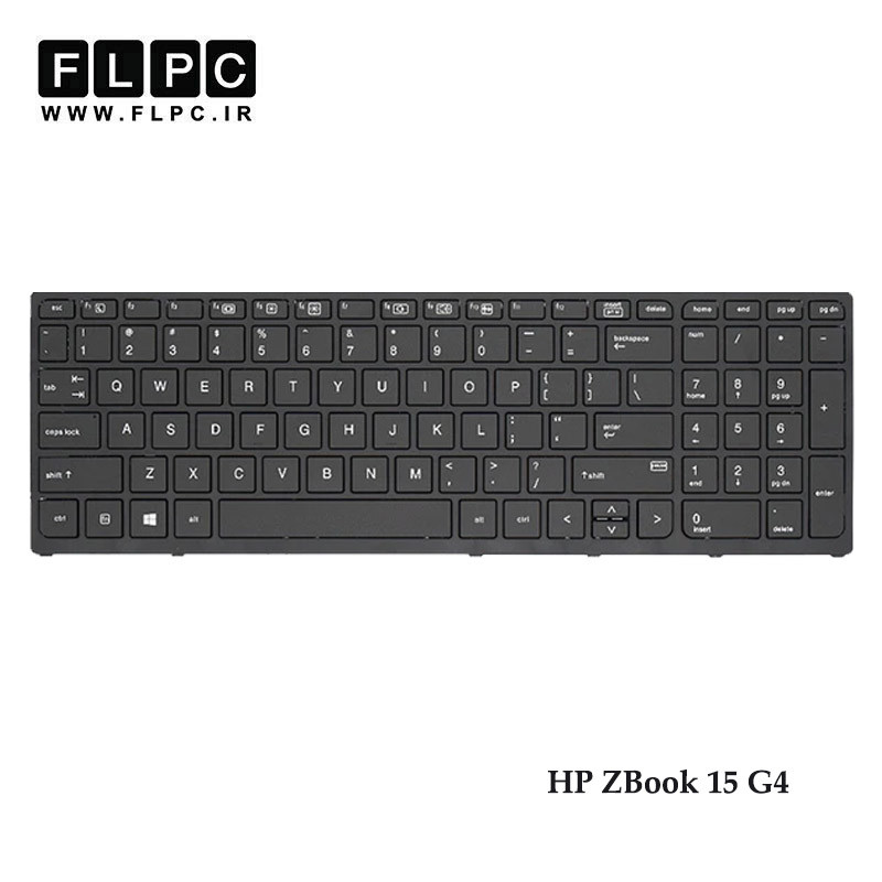کیبورد لپ تاپ اچ پی HP ZBook 15 G4 مشکی- اینترکوچک- با فریم