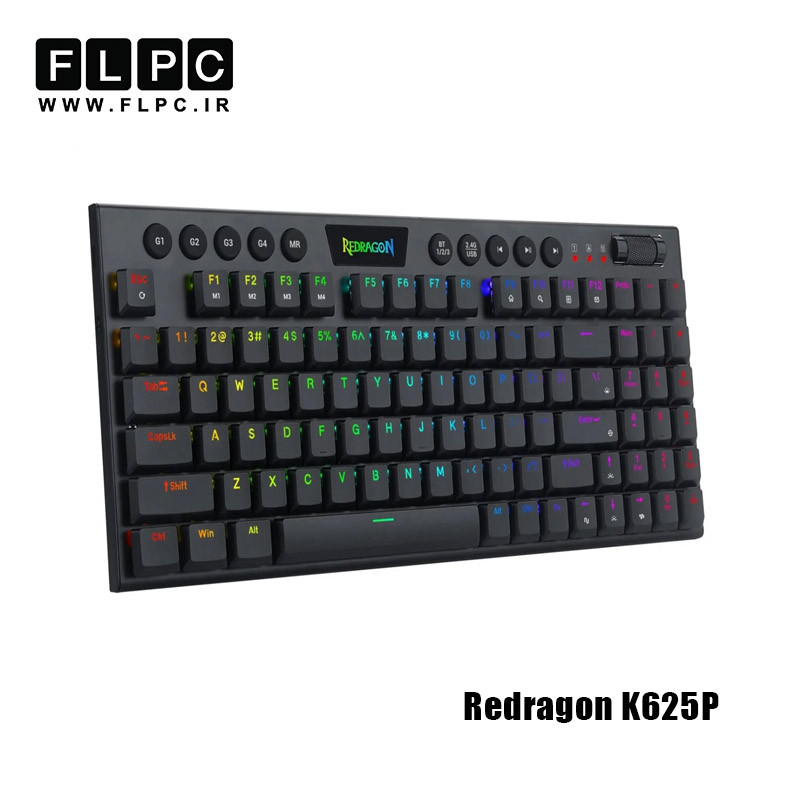 کیبورد با سیم/بی سیم ردراگون مدل Redragon K625 KBS (YI PRO)