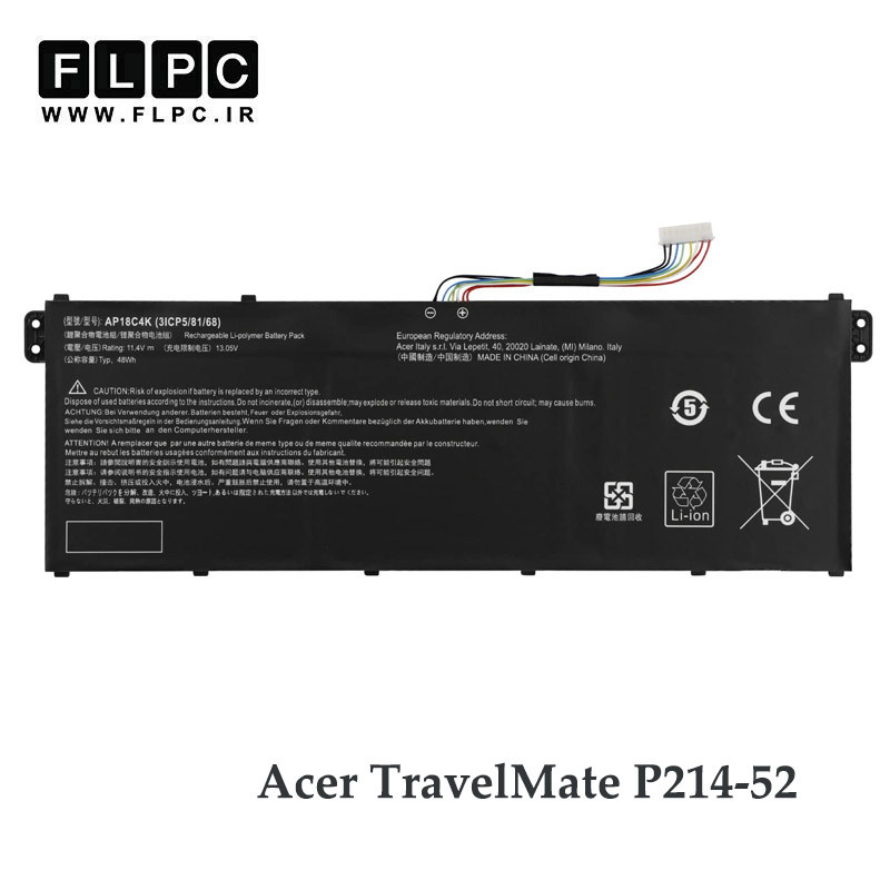 باتری لپ تاپ ایسر Acer TravelMate P214-52 _4350mAh برند Linus