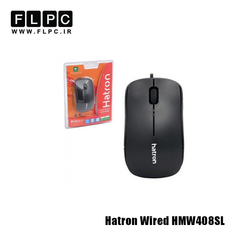 ماوس با سیم هترون مدل Hatron Wired 408SL مشکی