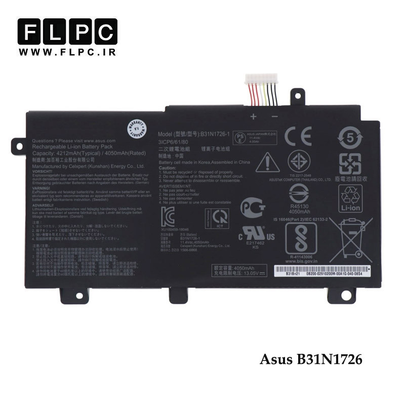 باتری لپ تاپ ایسوس Asus B31N1726 _3900mAh برند Linus