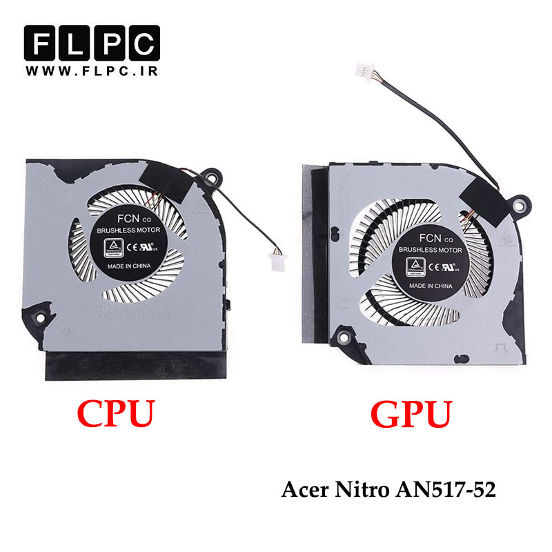 فن لپ تاپ ایسر Acer Nitro AN517-52 _5V چهارسیم- اورجینال