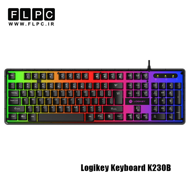کیبورد با سیم گیمینگ مدل Logikey K230B