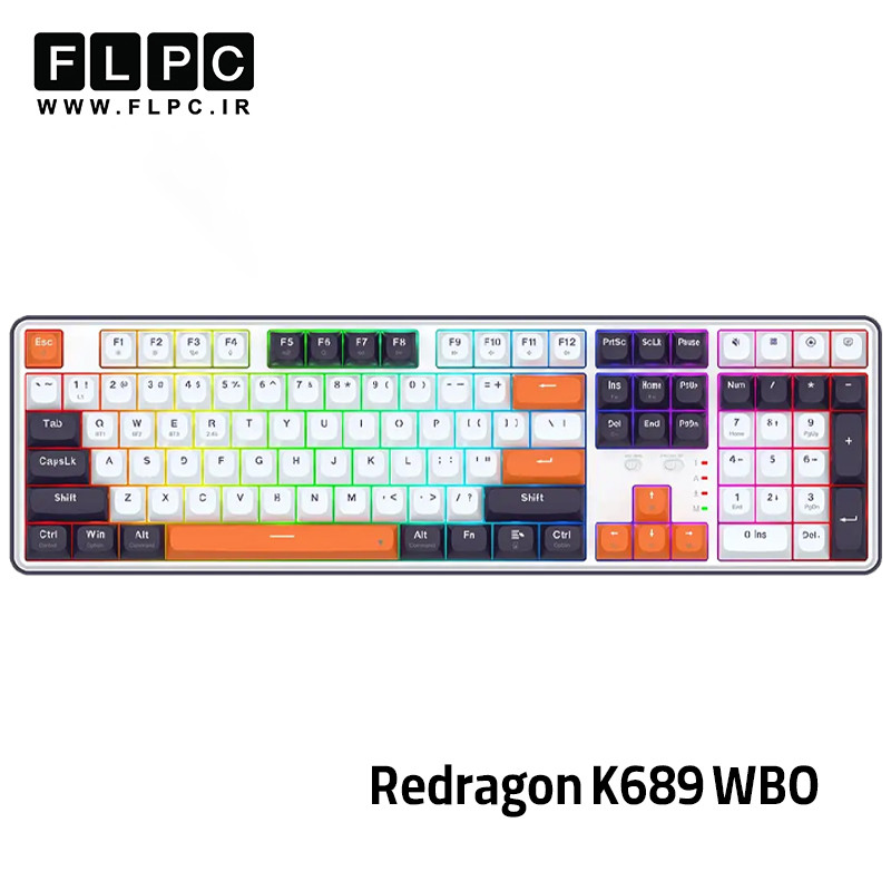 کیبورد گیمینگ ردراگون Redragon K689 WBO (WYVERN PRO) سوئیچ سبز
