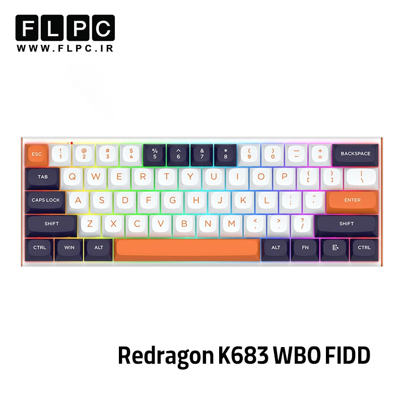 کیبورد گیمینگ ردراگون Redragon K683 WBO (FIDD) سوییچ صورتی
