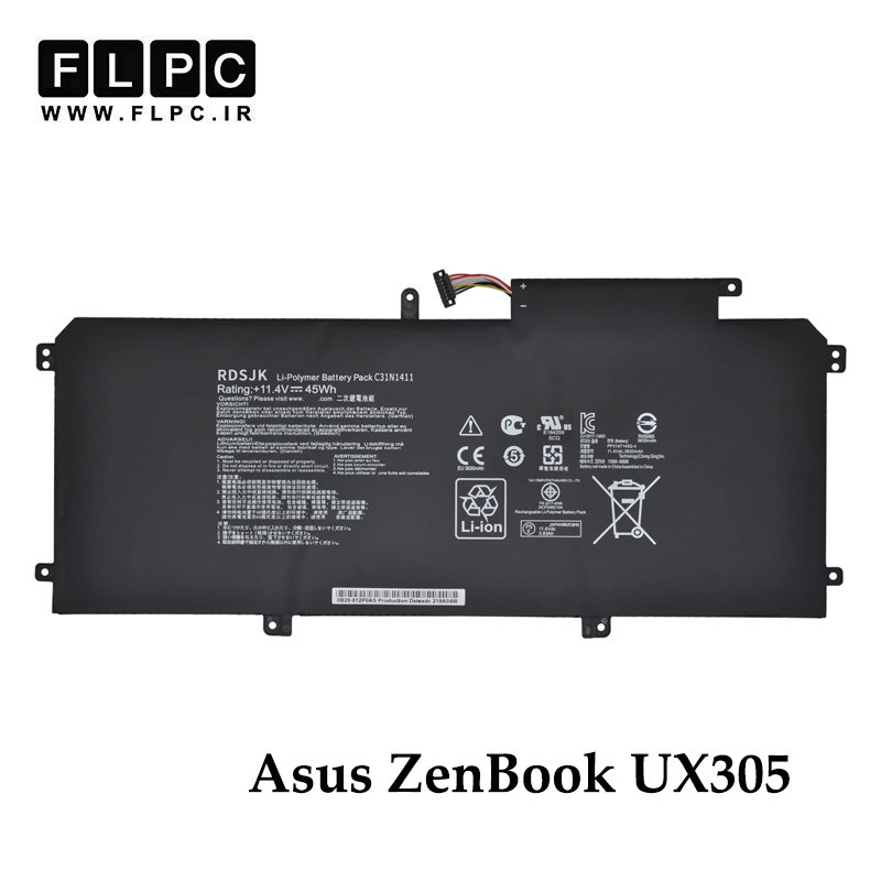 باتری لپ تاپ ایسوس Asus ZenBook UX305 _3800mAh اورجینال