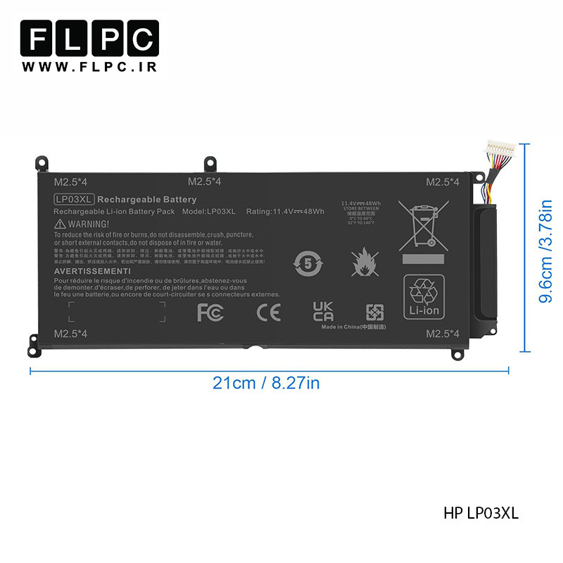 باتری لپ تاپ اچ پی HP Envy 15-AE _3600mAh برند MM