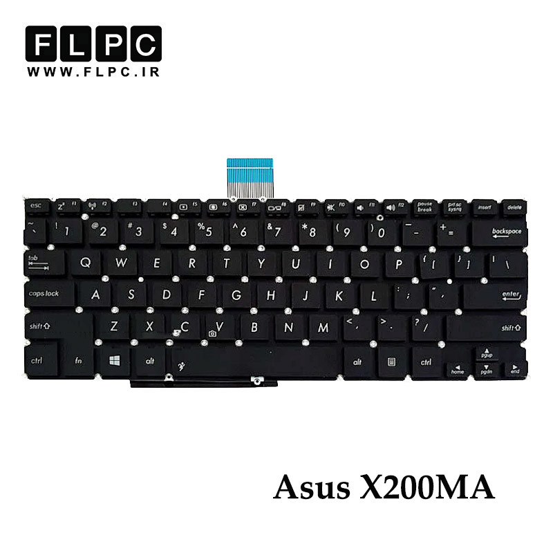 کیبورد لپ تاپ ایسوس Asus X200MA مشکی- اینترکوچک- بدون فریم- فلت بلند