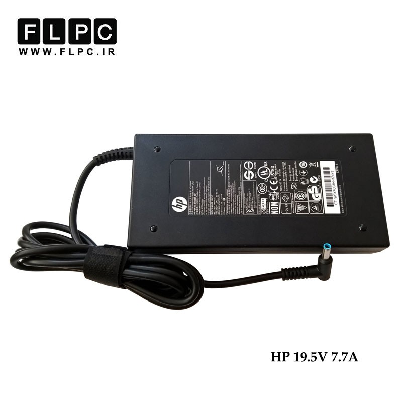 آداپتور لپ تاپ اچ پی 3.0*4.5_ HP 19.5V 7.7A سر سوکت آبی