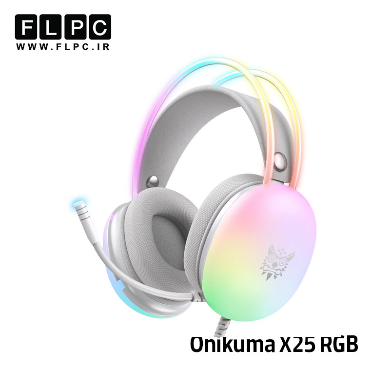 هدست گیمینگ اونیکوما مدل Onikuma X25 RGB سفید