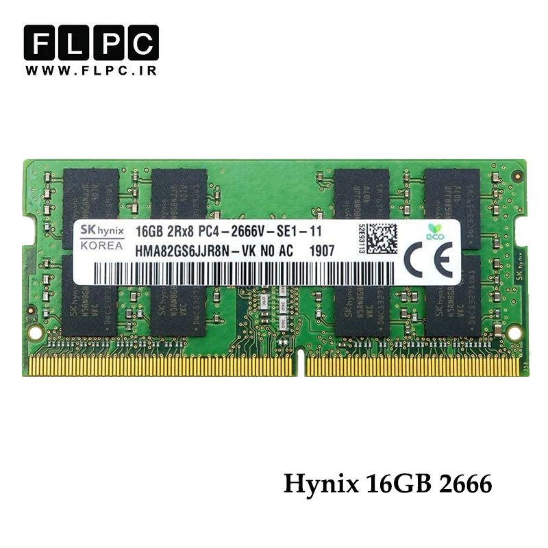 رم لپ تاپ 16 گیگ Hynix DDR4-PC4 (2666) CL11 _HMA82GS6JJR8N-VK