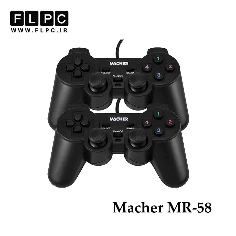 دسته بازی سیم دار دوبل مچر مدل Macher MR-58