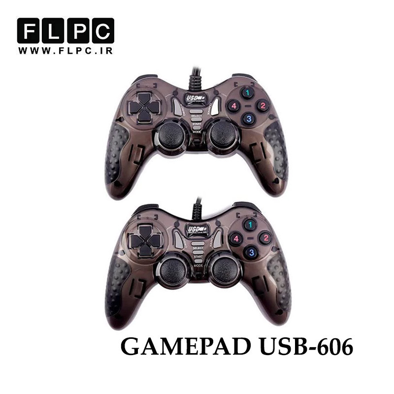 دسته بازي سيم دار دوبل شوکدار حرفه اي مدل USB-606