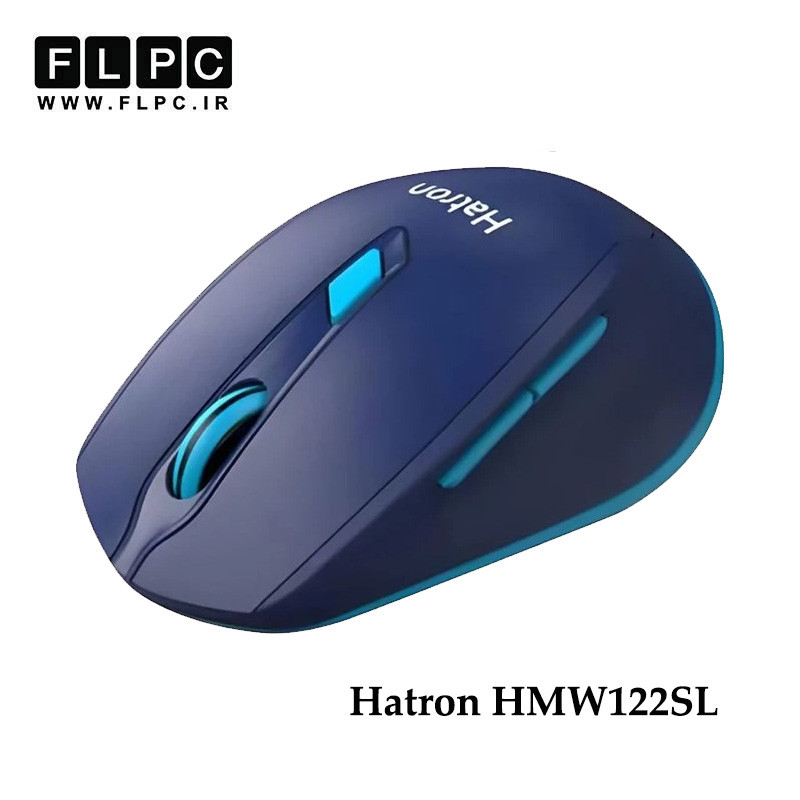 موس بی سیم هترون مدل Hatron HMW122SL سایلنت- آبی