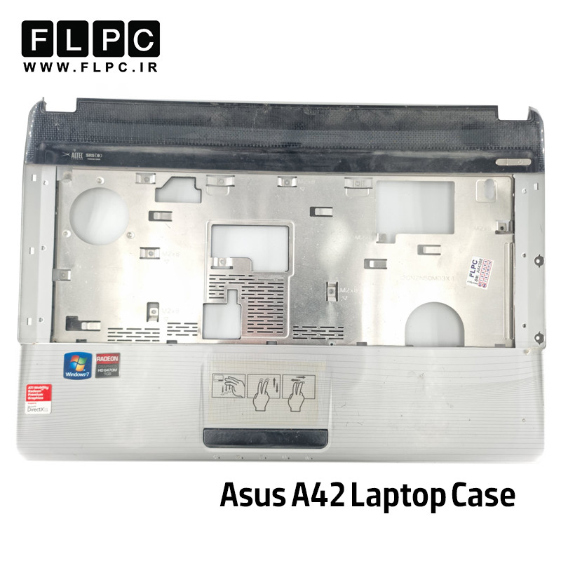 قاب دور کیبورد لپ تاپ ایسوس Asus A42 _Cover C -AMD نقره ای- دست دوم