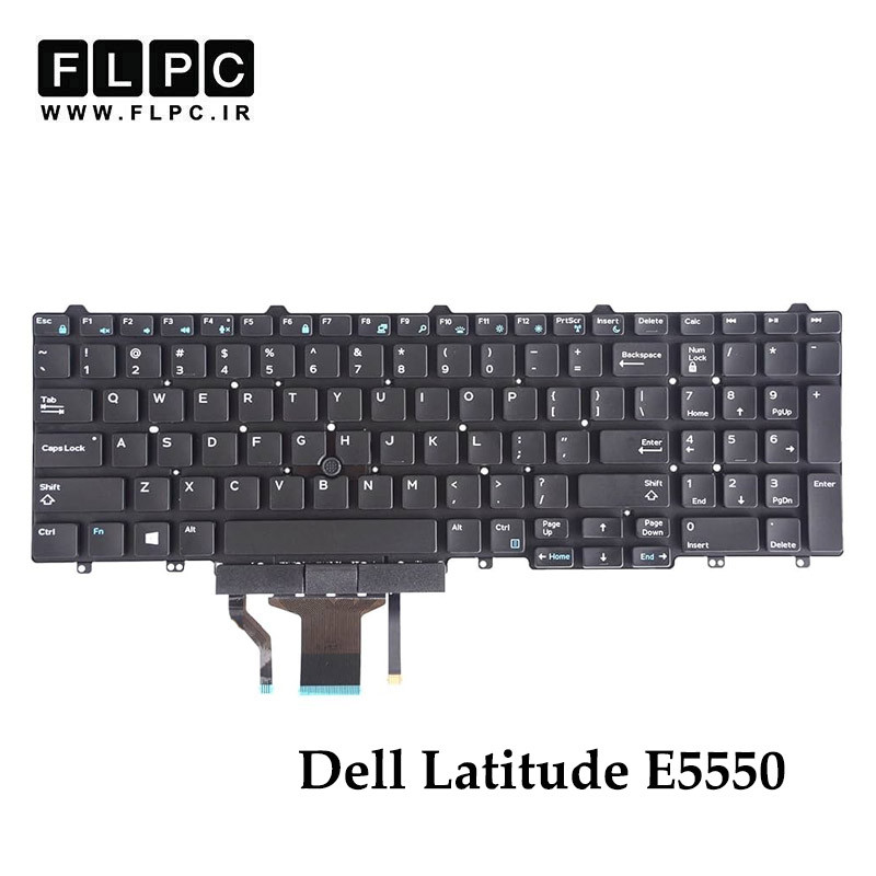 کیبورد لپ تاپ دل Dell Latitude E5550 اینترکوچک- بدون فریم- با موس و بک لایت