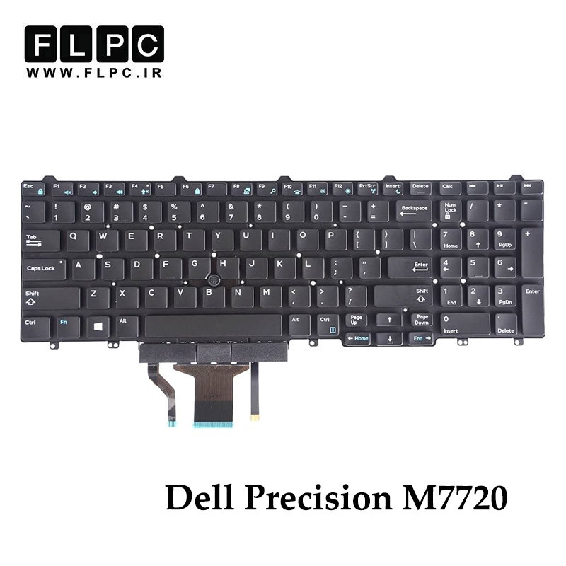 کیبورد لپ تاپ دل Dell Precision M7720 اینترکوچک- بدون فریم- با موس و بک لایت