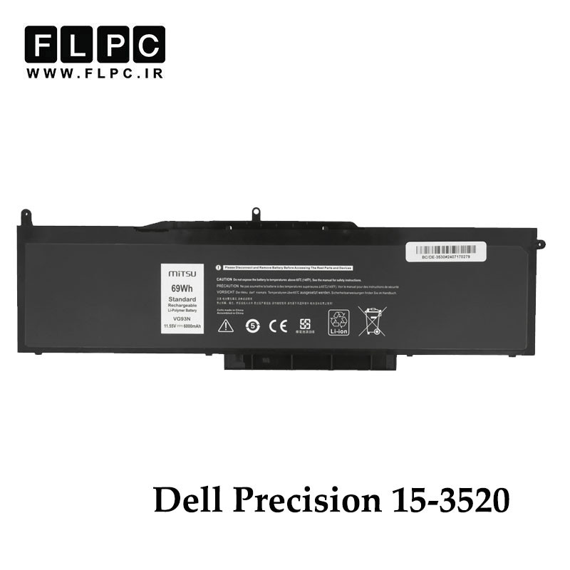 باتری لپ تاپ دل Dell Precision 15-3520 _6000mAh