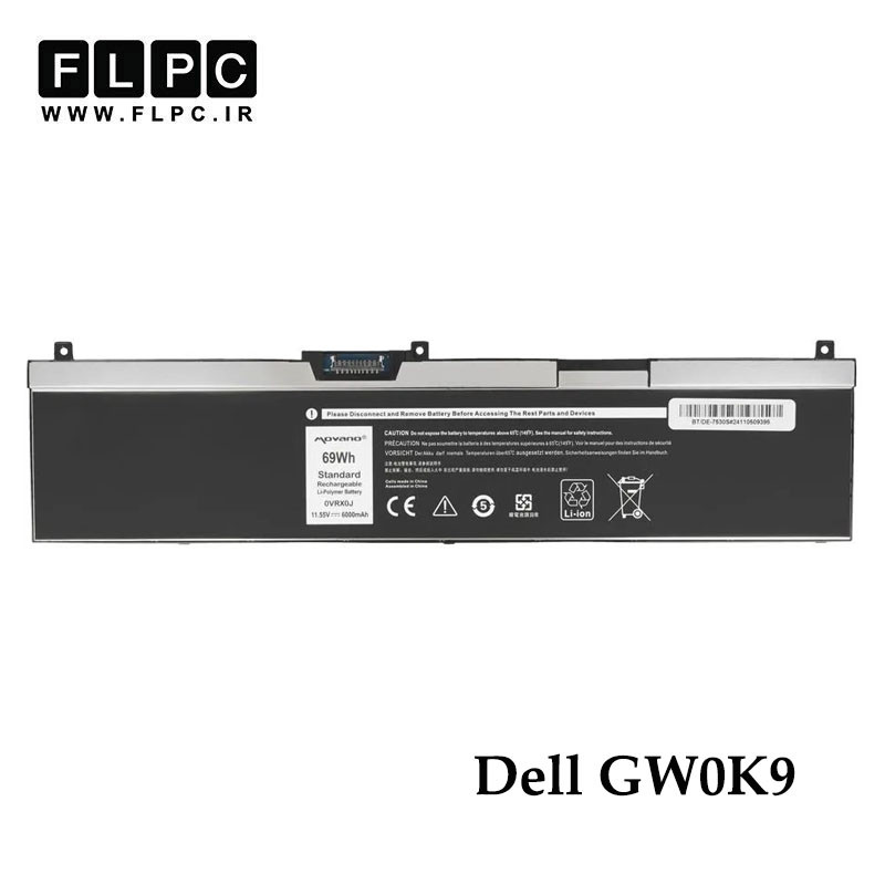باتری لپ تاپ دل Dell GW0K9 _6000mAh