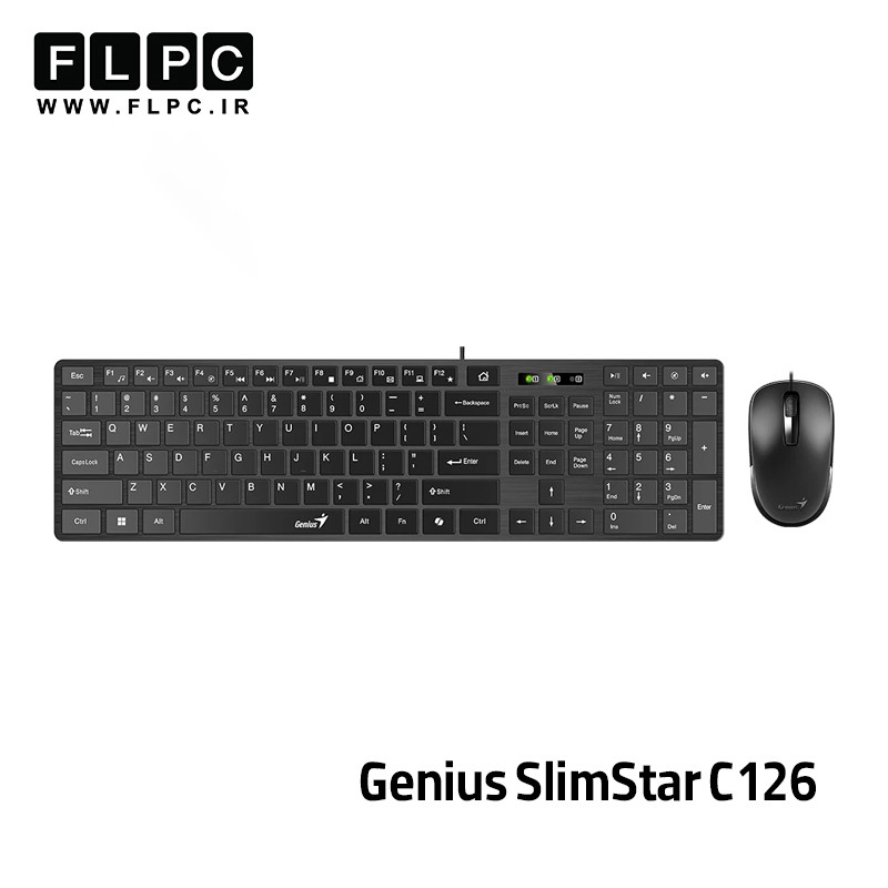 کیبورد و ماوس باسیم جنیوس مدل Genius SlimStar C126