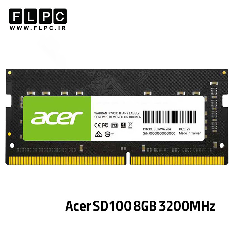 رم لپ تاپ ایسر مدل Acer SD100 8GB 3200MHz CL22 DDR4