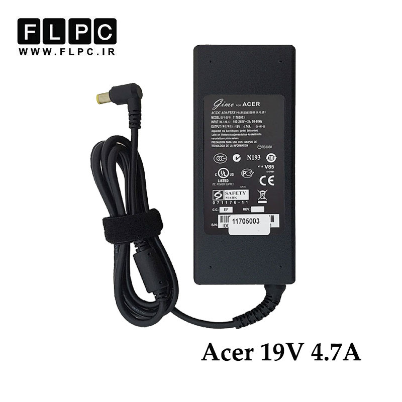 آداپتور لپ تاپ ایسر Acer 19V 4.7A _5.5*1.7 برند GIMO