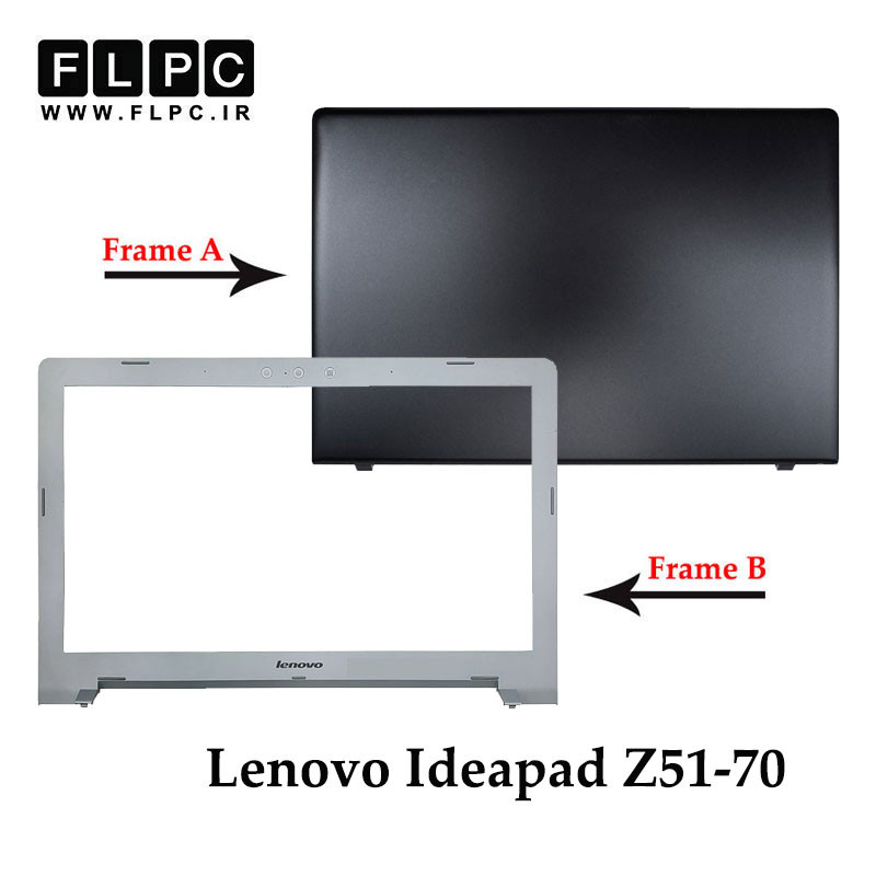 قاب پشت و جلو ال سی دی لپ تاپ لنوو Lenovo Ideapad Z51-70 _Cover A+B _3D Webcam