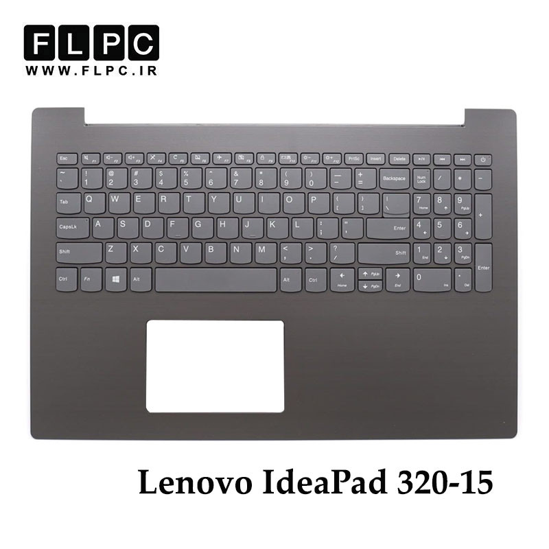 قاب دور کیبورد + کیبورد لپ تاپ لنوو Lenovo Ideapad 320-15 _Cover C + K.B بدون فینگر پرینت