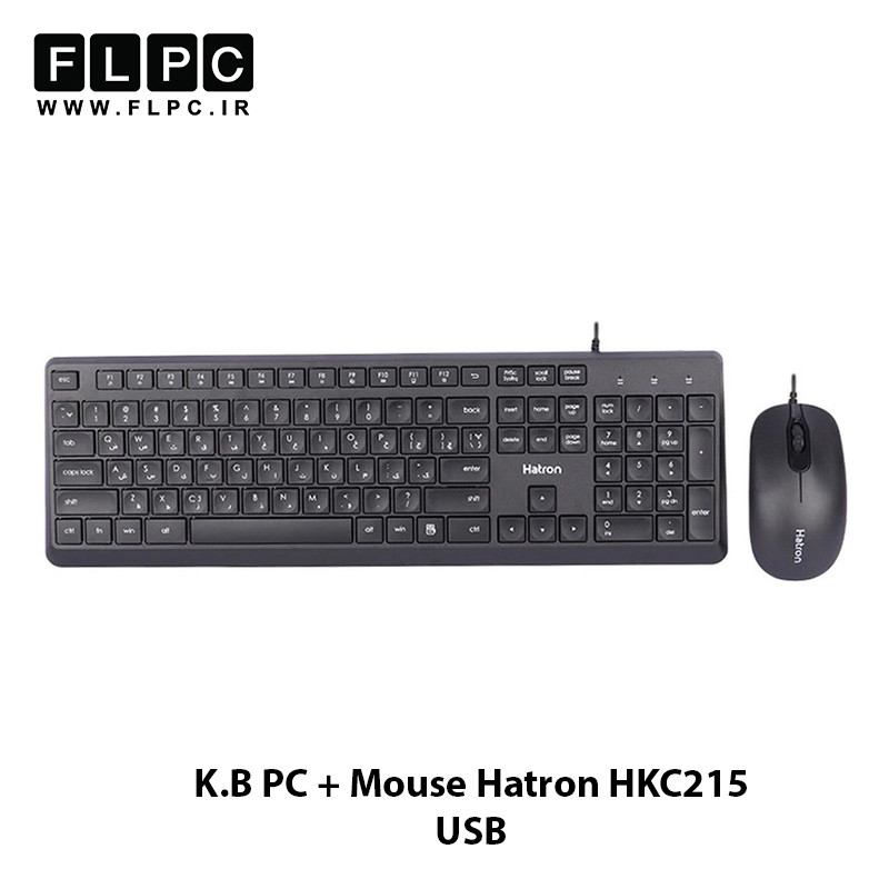 کیبورد و موس سیمی هترون مدل HKC215