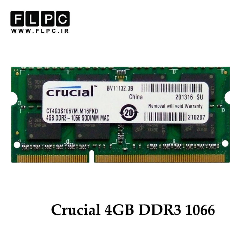 رم لپ تاپ 4 گیگ Crucial DDR3-PC3 (1066-8500) CL7 _CT4G3S1067M.M16FMR