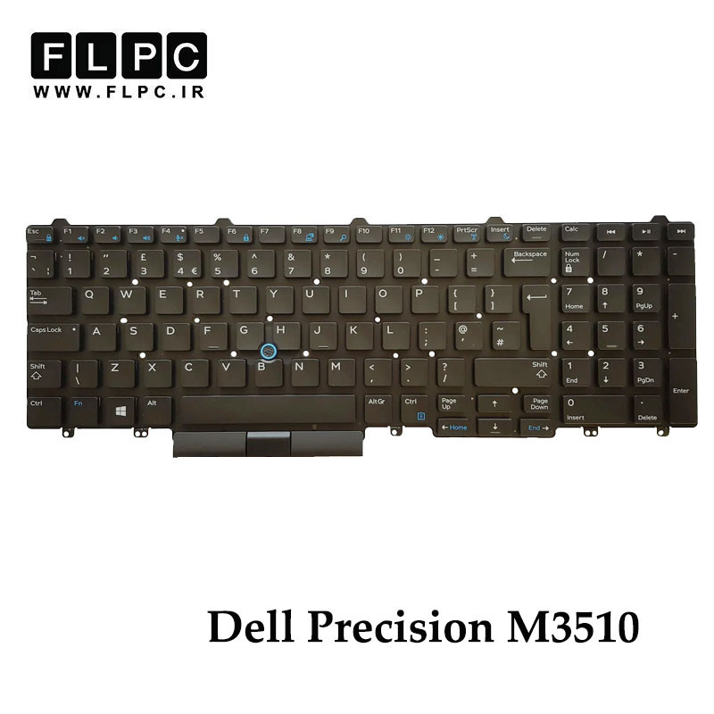 کیبورد لپ تاپ دل Dell Precision M3510 اینتربزرگ- بدون فریم- با موس و بک لایت