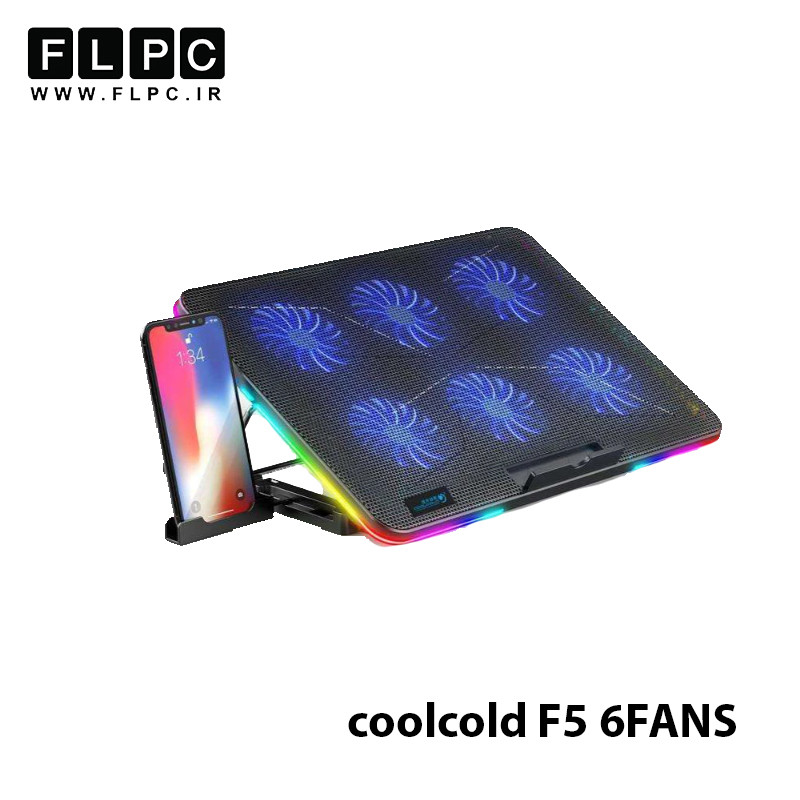 پایه خنک کننده لپ تاپ کول کلد مدل coolcold F5 6FANS