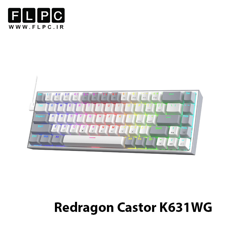 کیبورد گیمینگ ردراگون مدل Redragon Castor K631WG RGB