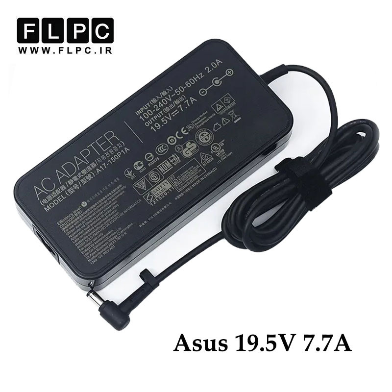 آداپتور لپ تاپ ایسوس Asus 19.5V 7.7A Slim _5.5*2.5 برند GIMO Plus