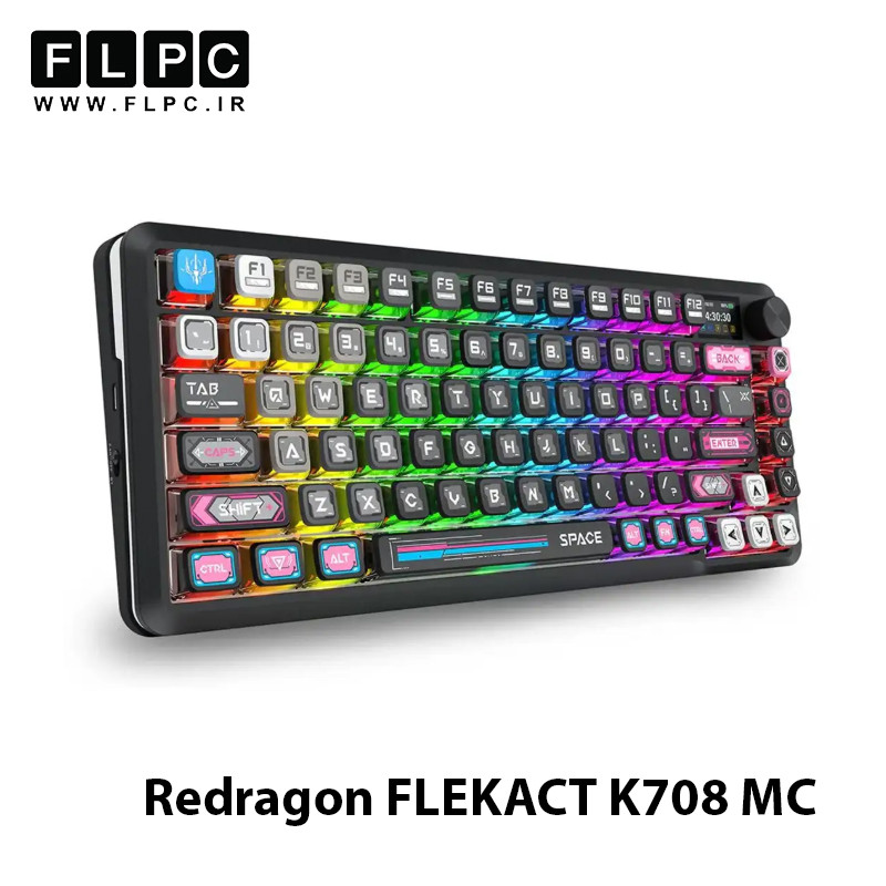 کیبورد بی سیم گیمینگ ردراگون مدل Redragon FLEKACT K708 MC