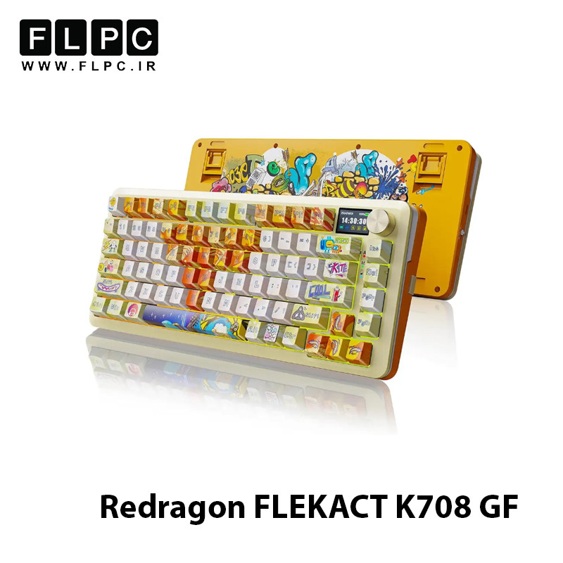 کیبورد بی سیم گیمینگ ردراگون مدل Redragon FLEKACT K708 GF