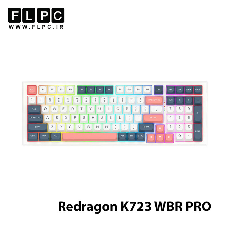 کیبورد بی سیم گیمینگ ردراگون مدل Redragon K723 WBR