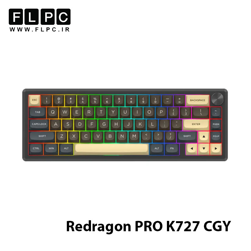 کیبورد بی سیم گیمینگ ردراگون مدل Redragon PRO K727 CGY