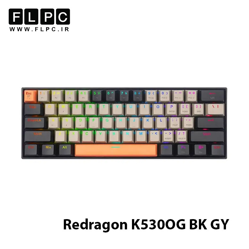 کیبورد گیمینگ ردراگون مدل Redragon K530OG BK GY RGB PRO