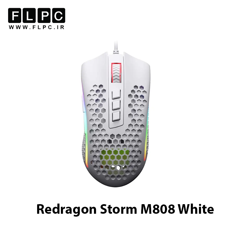 موس سیمی گیمینگ ردراگون Redragon M808 (STORM) سفید
