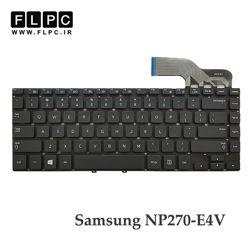 کیبورد لپ تاپ سامسونگ Samsung NP270-E4V مشکی- اینترکوچک- بدون فریم