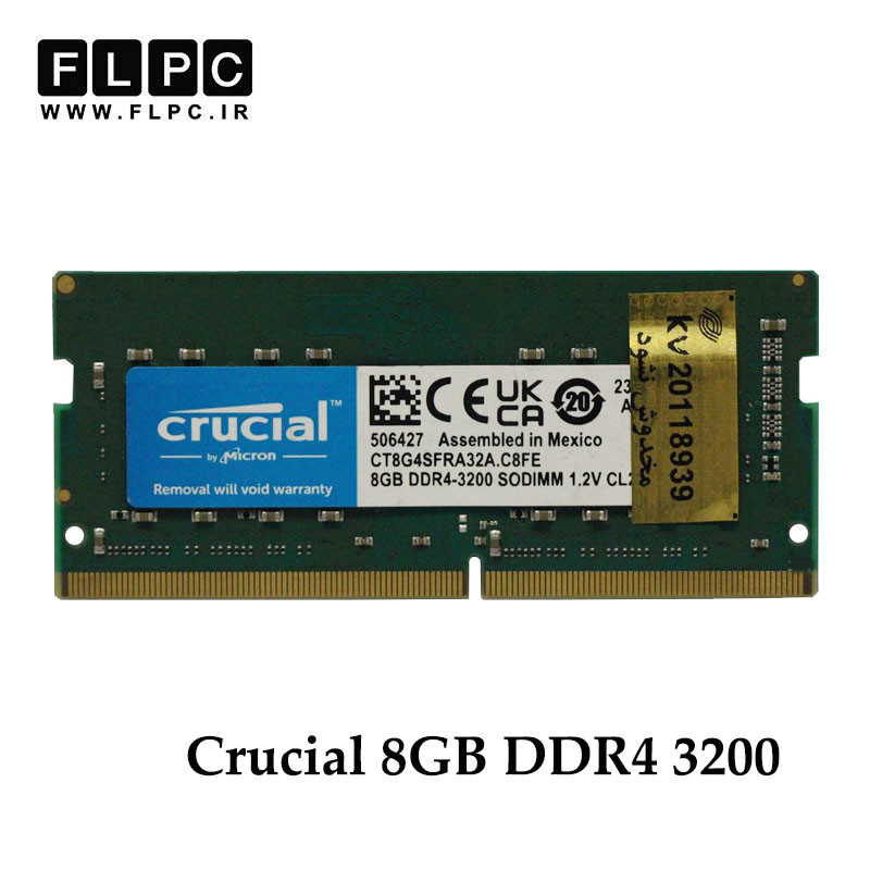 رم لپ تاپ 8 گیگ Crucial DDR4-PC4 (3200) CL22 _CT8G4DFS832A.C8FE