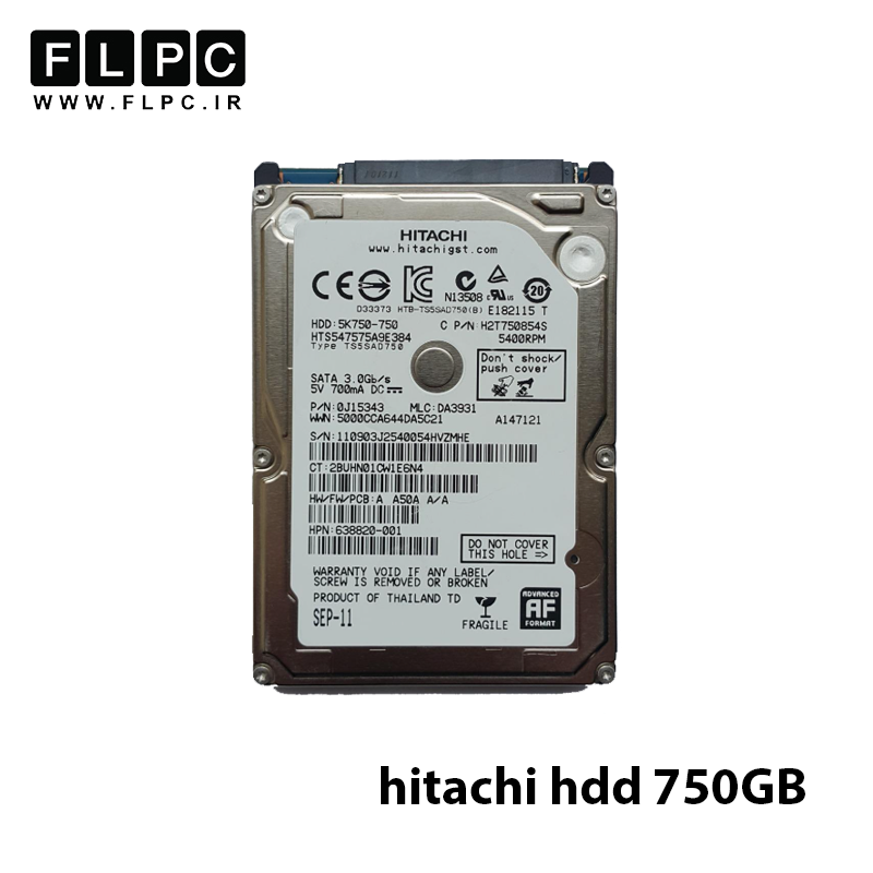 هارد HDD  لپ تاپ 750 گیگابایت Hitachi SATA کارکرده