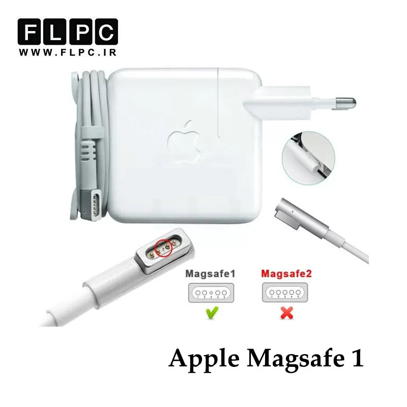 آداپتور لپ تاپ اپل Apple 16.5V 3.65A 60W _Magsafe1 بدون پک- گارانتی بیمه ایران