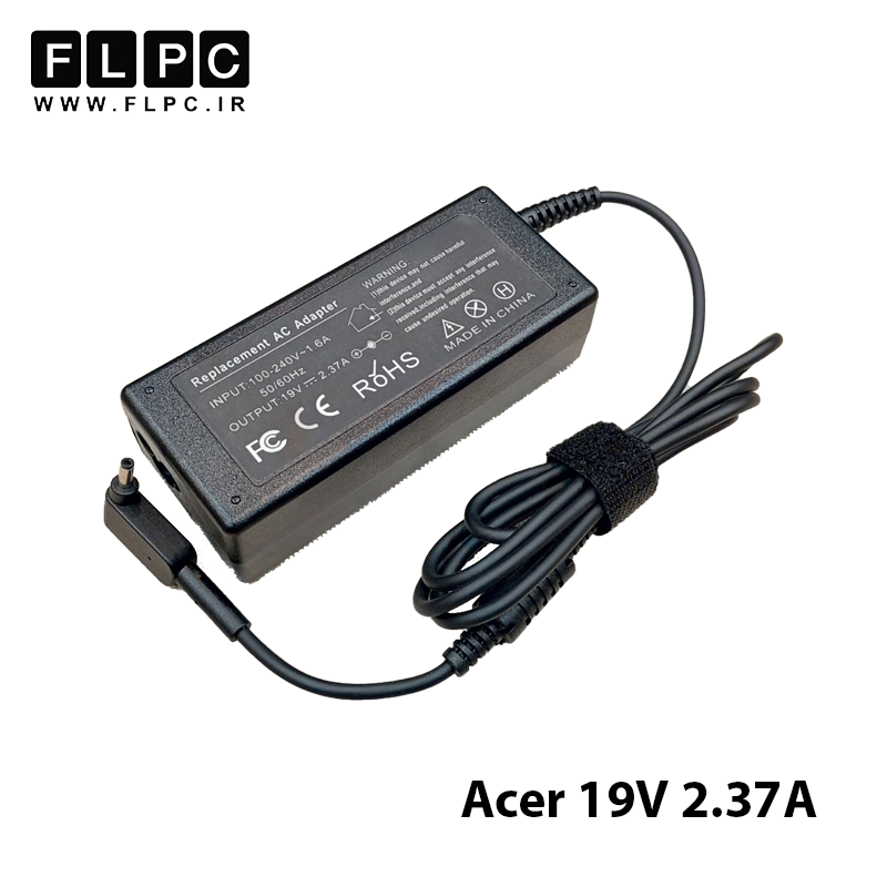 آداپتور لپ تاپ ایسر Acer 19V 2.37A  _3.0*1.1 سرریز- گارانتی بیمه ایران